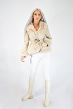 Load image into Gallery viewer, ICON FAUX LEATHER FUR TRIM JACKET - CREAM
