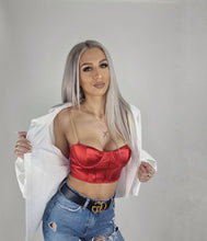 Load image into Gallery viewer, BRING THE HEAT CORSET TOP - RED