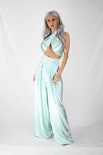 Load image into Gallery viewer, MIDNIGHT ROMANCE SATIN 2 PIECE SET
